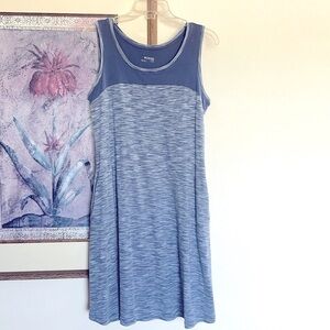 Columbia blue gray, sleeveless, Womens xl Dress above knee, summer, pockets